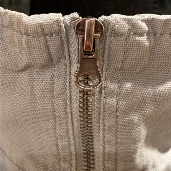 Wild Fable Soft Green-Blue Cropped Canvas Bomber Jacket with Stand-Up Collar - Picture 6 of 11